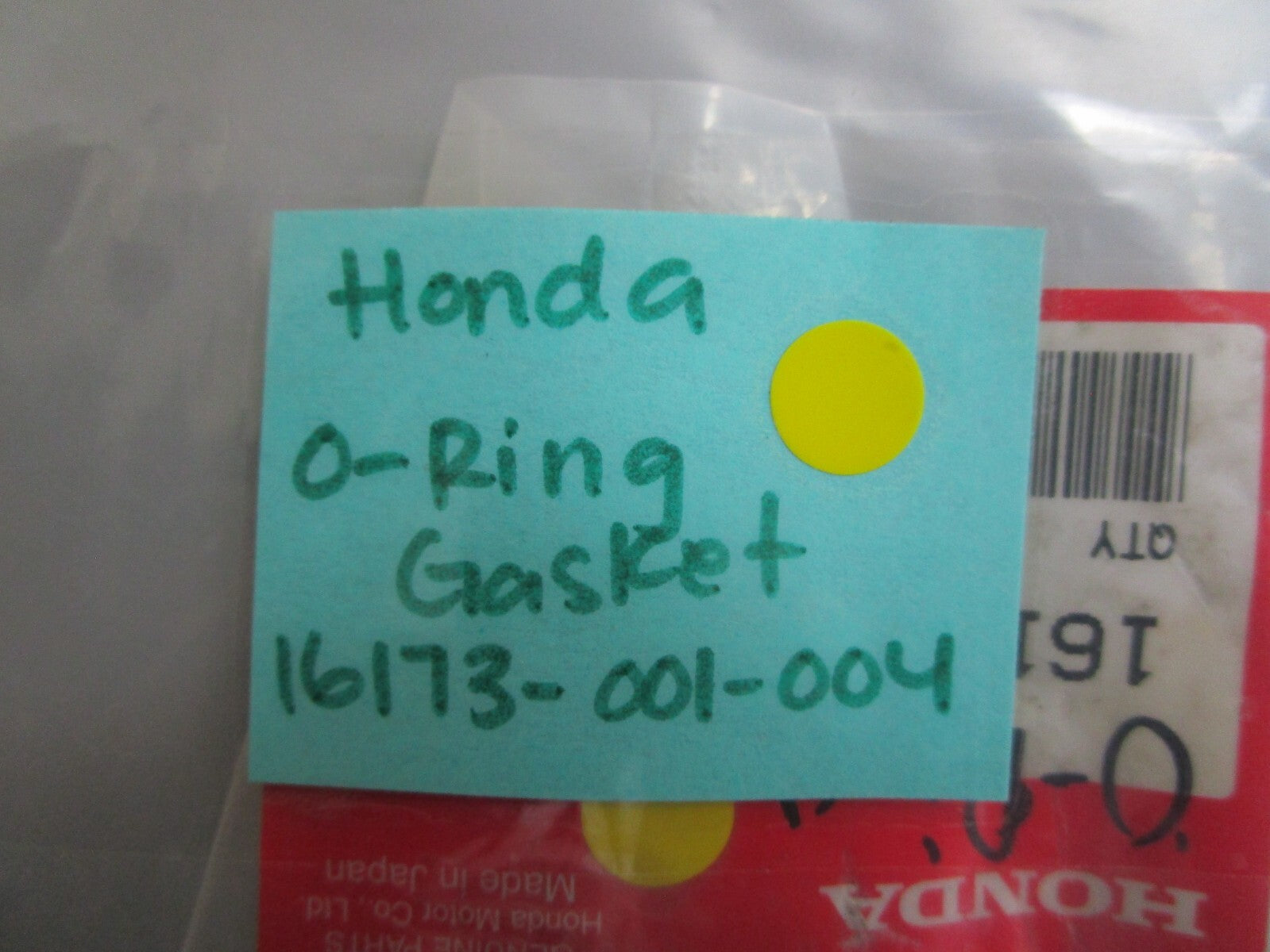 *NEW OEM* 0810 Honda O-Ring Gasket 16173-001-004