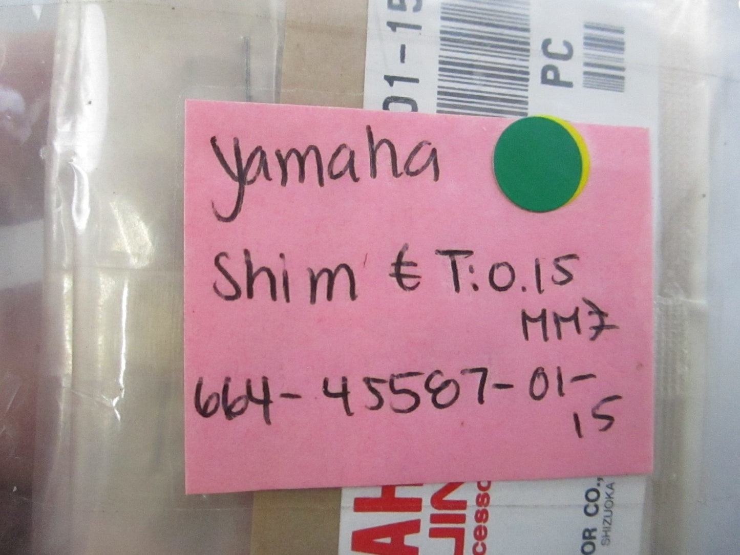 NEW OEM (LOT OF 5) 664-45587-01-15 Yamaha  Shim (T: 0.15mm) 0810