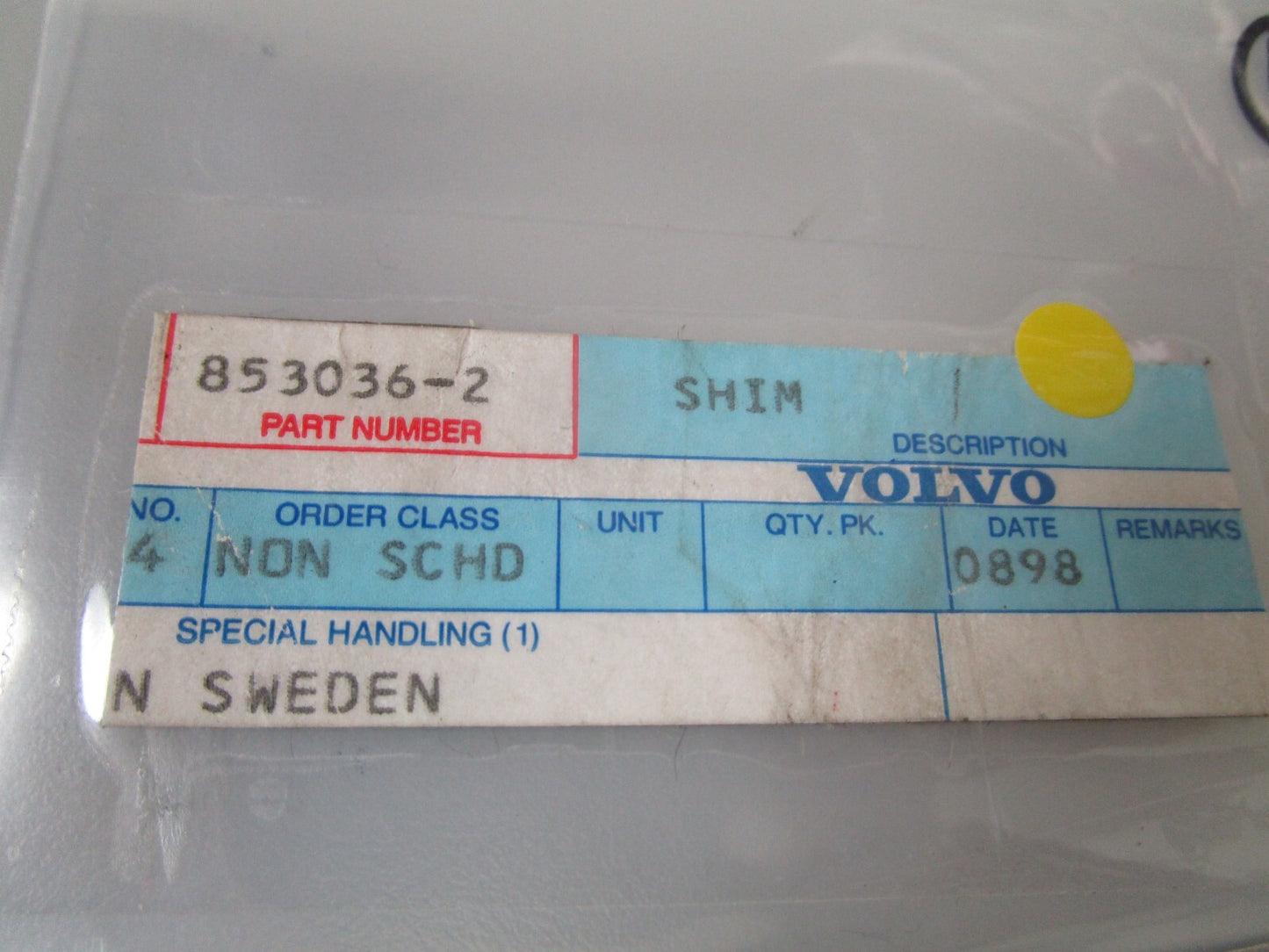 *NEW OEM* 0750 Volvo Penta SHIM 853036-2