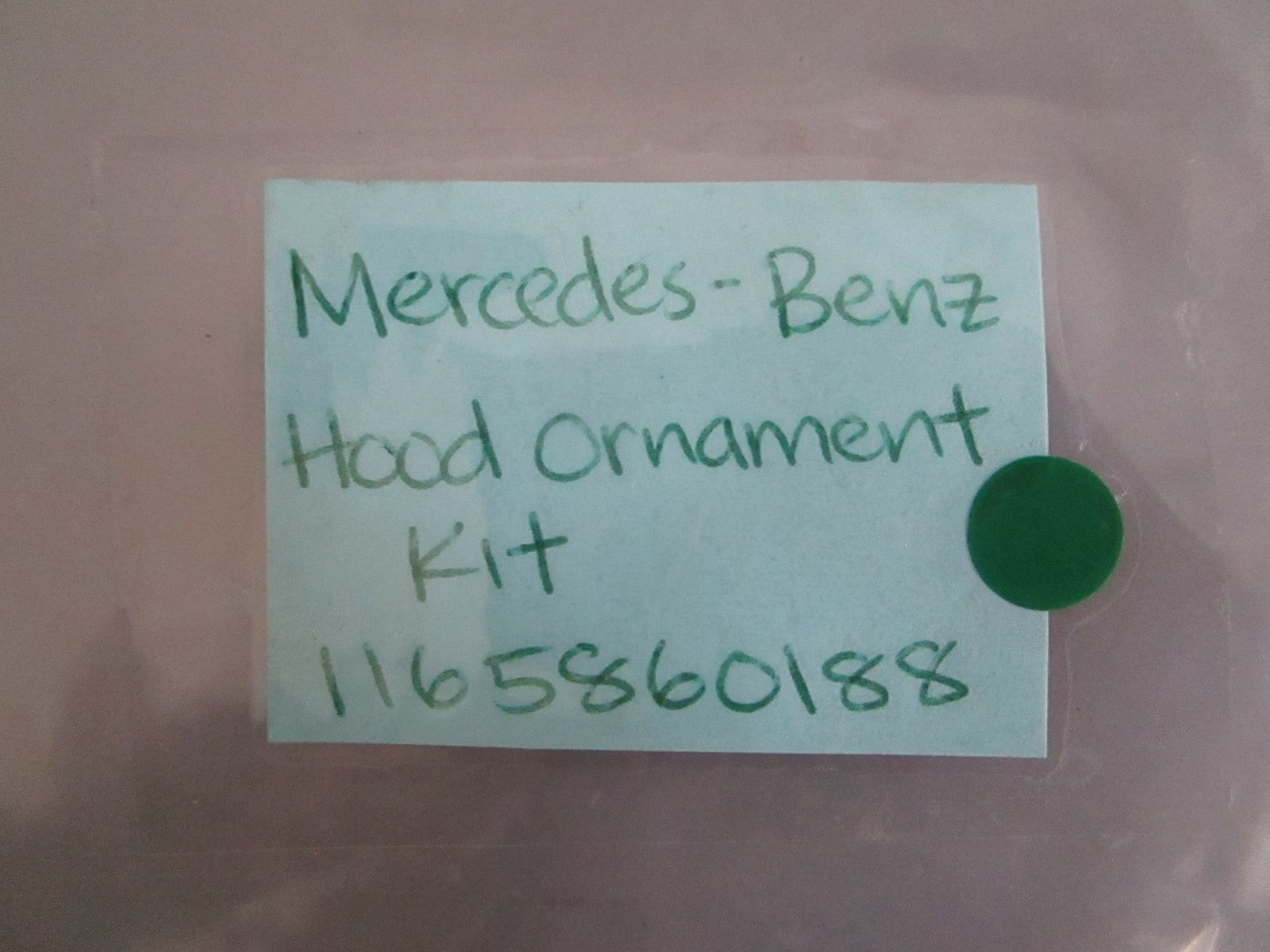 NEW OEM 1165860188 Mercedes-Benz Hood Ornament Kit 0820