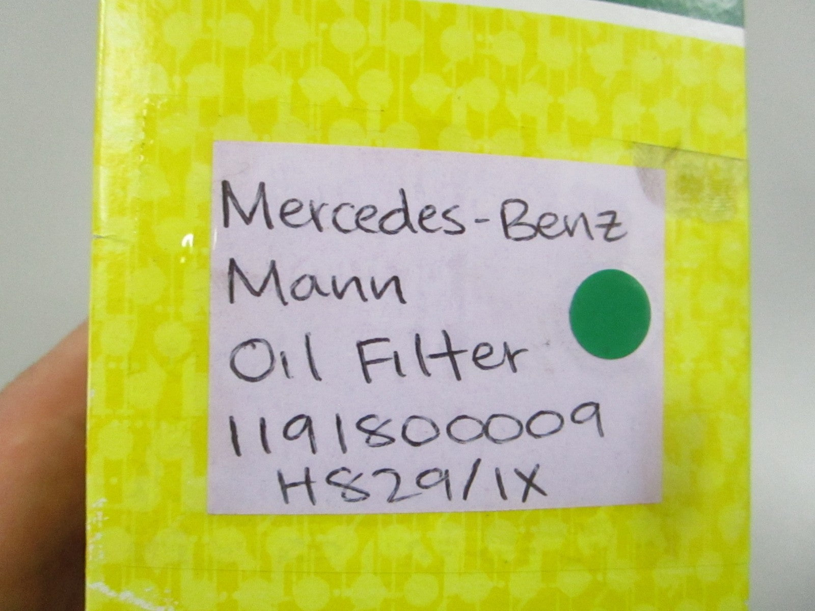 NEW OEM 1191800009 H829/1X Mercedes-Benz Mann Oil Filter 0810