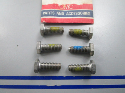 NEW OEM (LOT OF 6) 123290 0123290 OMC Johnson Evinrude Screw 0810