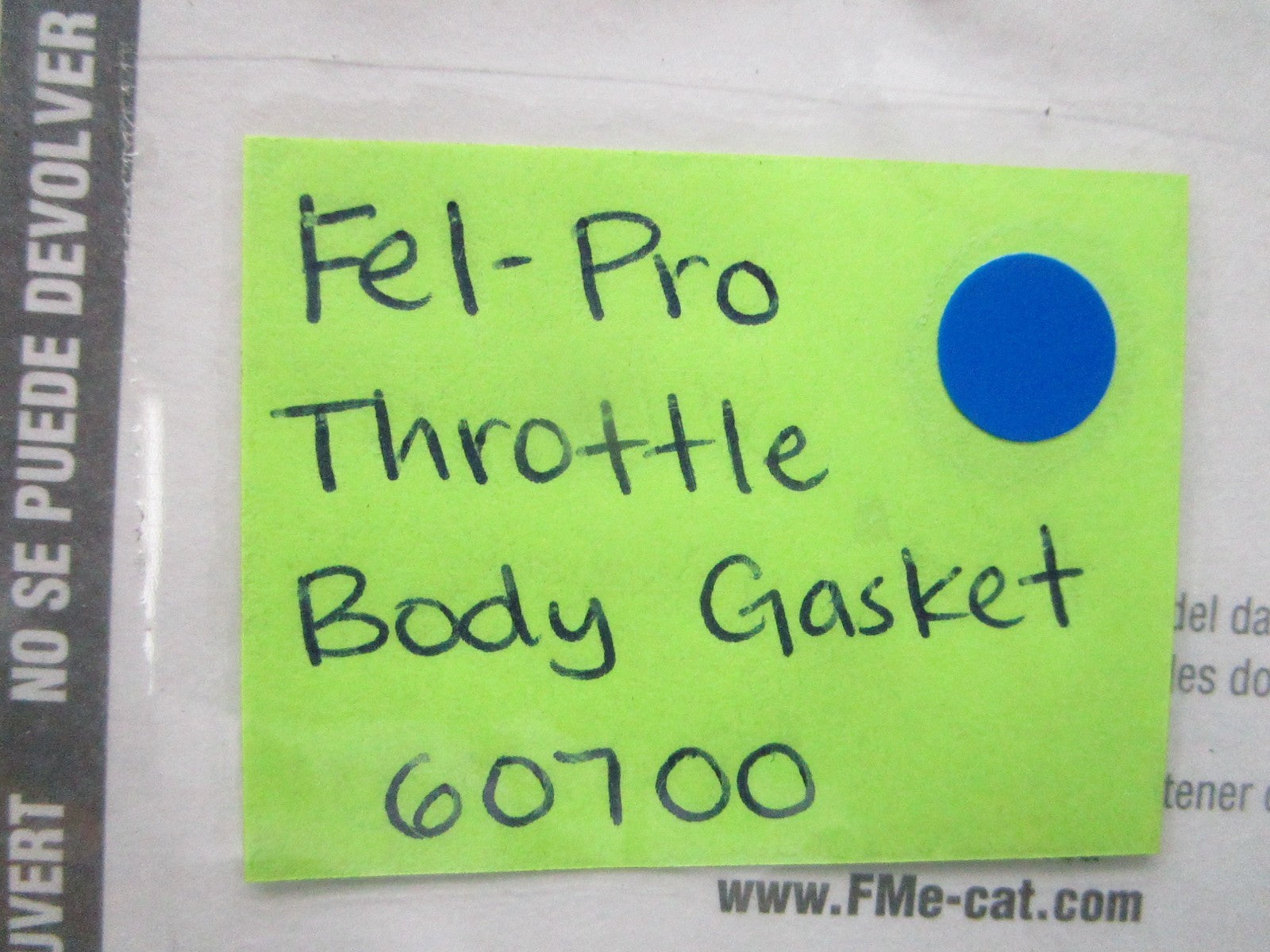 *NEW* 0810 Fel-Pro Throttle Body Gasket 60700