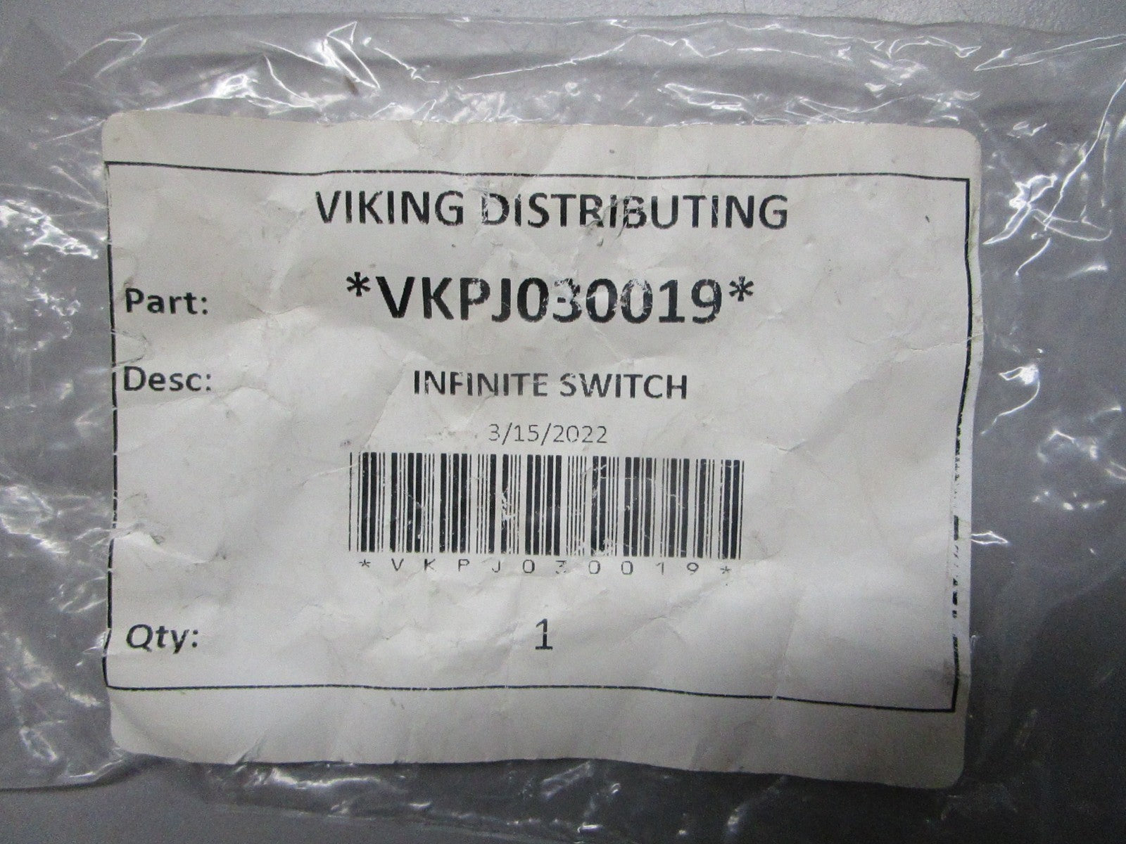 *NEW OEM* 0820 Viking Infinite Switch VKPJ030019 PJ030019