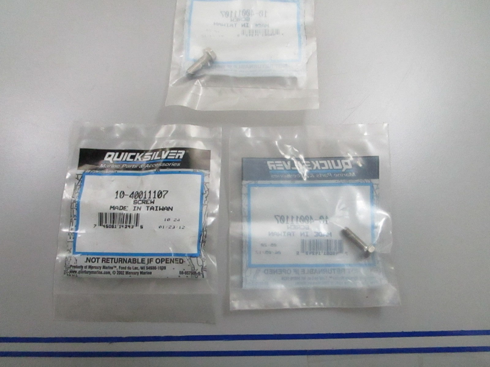 *NEW OEM* (LOT OF 3) 0810 Mercury Quicksilver Screw 10-40011107