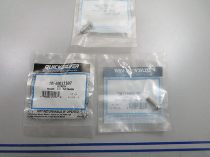 *NEW OEM* (LOT OF 3) 0810 Mercury Quicksilver Screw 10-40011107