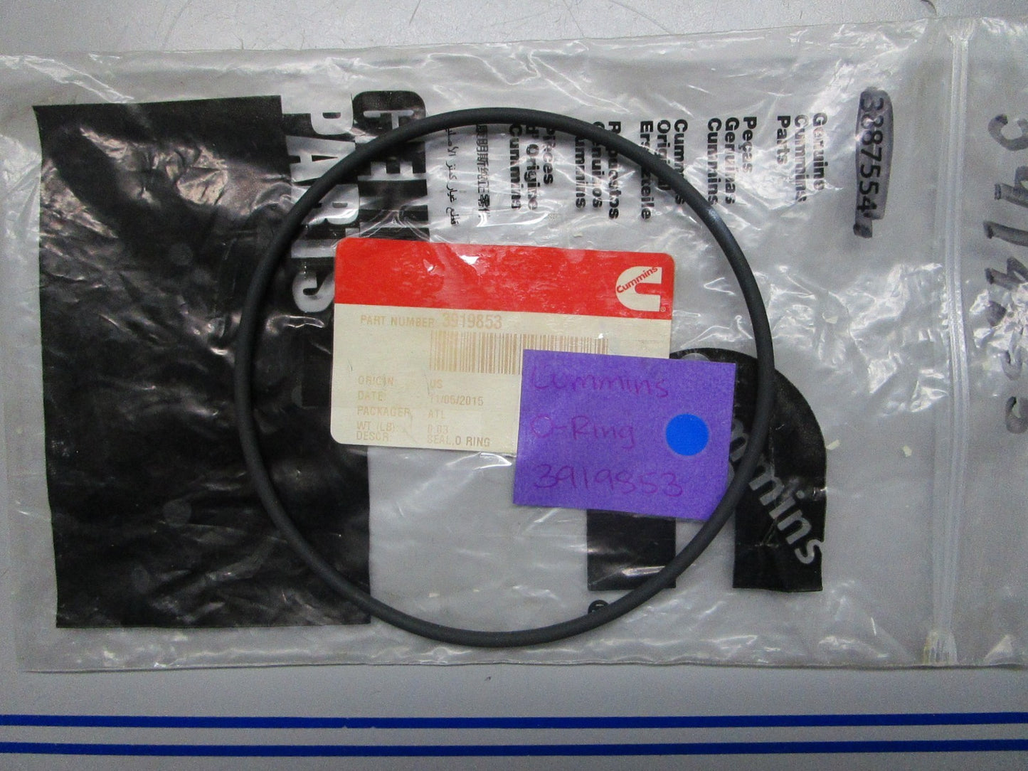 *NEW OEM* 0820 Cummins O-Ring 3919853