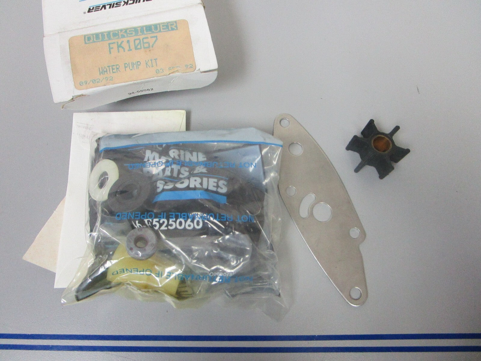 *NEW OEM* 0720 Mercury Quicksilver Complete Water Pump Kit FK1067