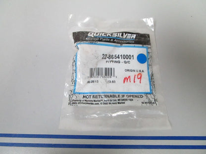 *NEW OEM* 0810 Mercury Quicksilver Quick Connect Fitting 22-865410001