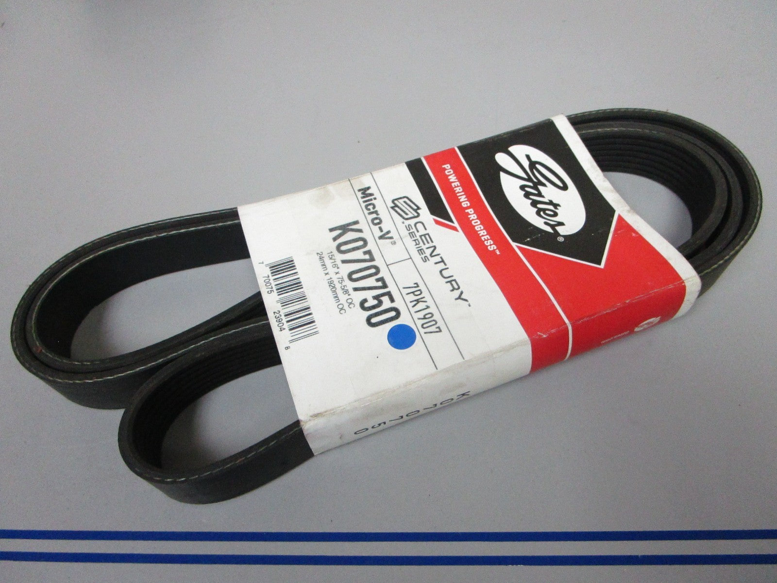 NEW K070750 Gates Micro-V 15/16" x 75 ⅝" Serpentine Belt 0720