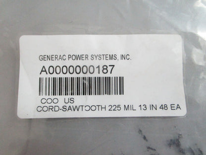 NEW OEM A0000000187 Generac 48 Piece Sawtooth Cord 0820