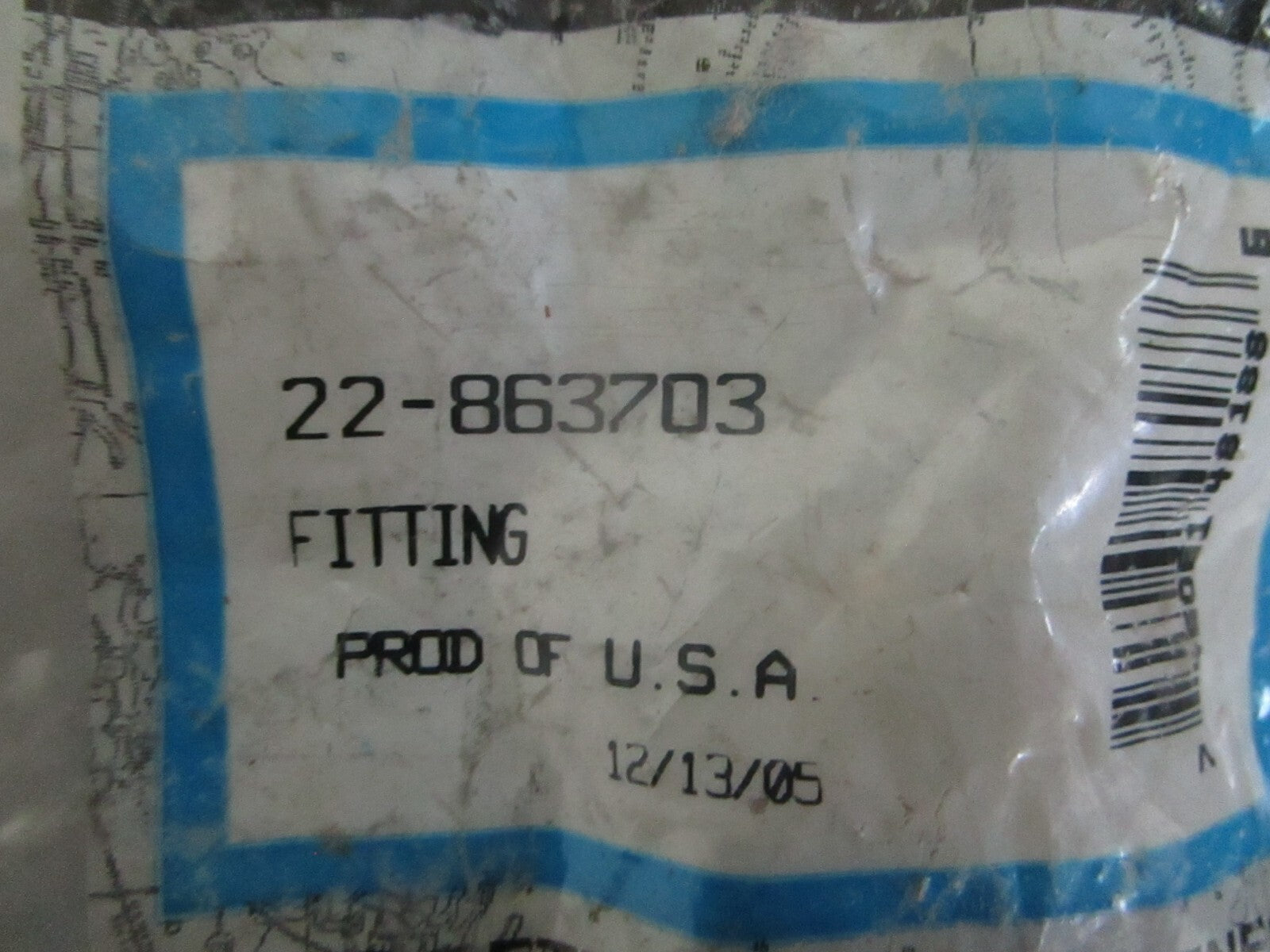 *NEW OEM* 0820 Mercury Quicksilver Fitting 22-863703