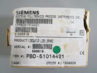 Siemens Milltronics PBD-51014421 Isolator LIS1 Spare NOS NEW OEM 0820