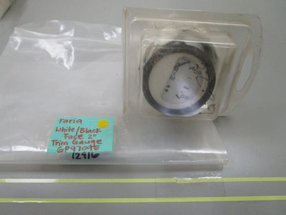 *NEW* 0810 Faria White & Black Face 2" Trim Gauge GP9709E 12916