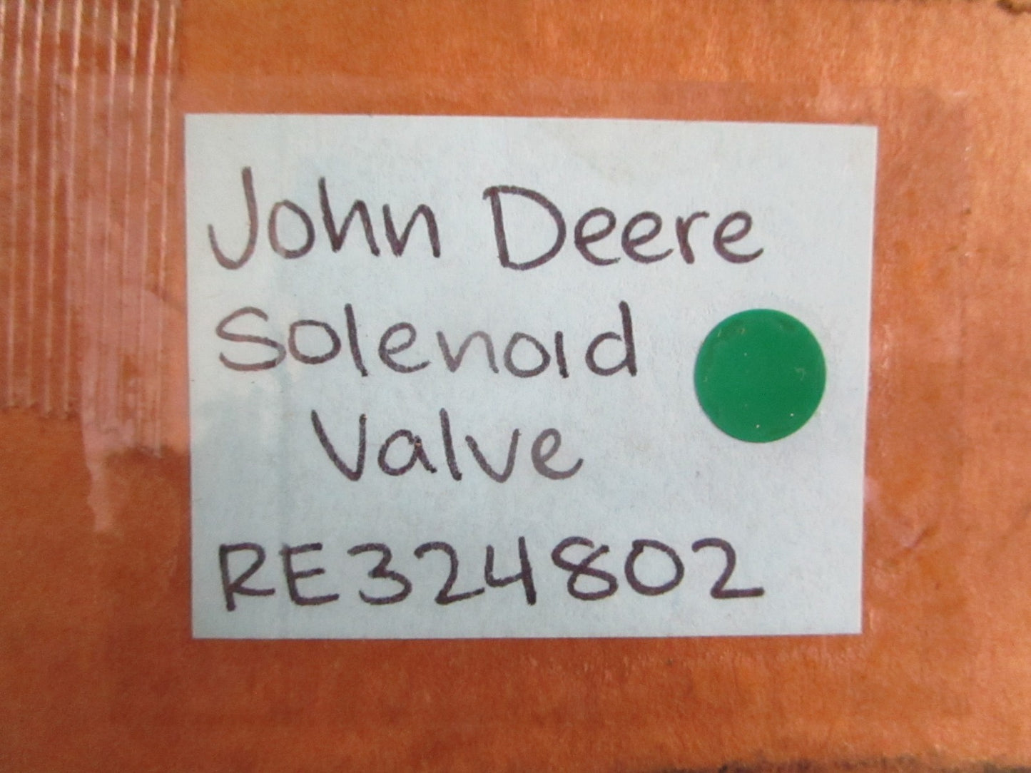 NEW OEM RE324802 John Deere Solenoid Valve 0820