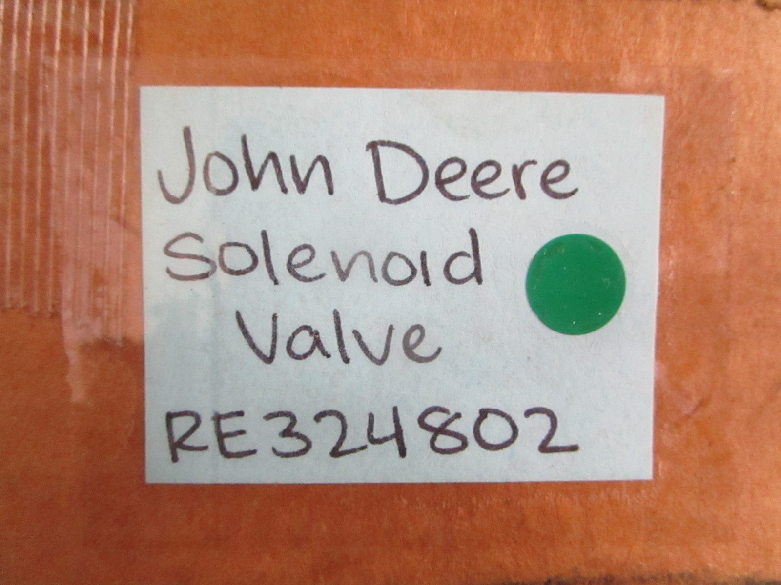 NEW OEM RE324802 John Deere Solenoid Valve 0820