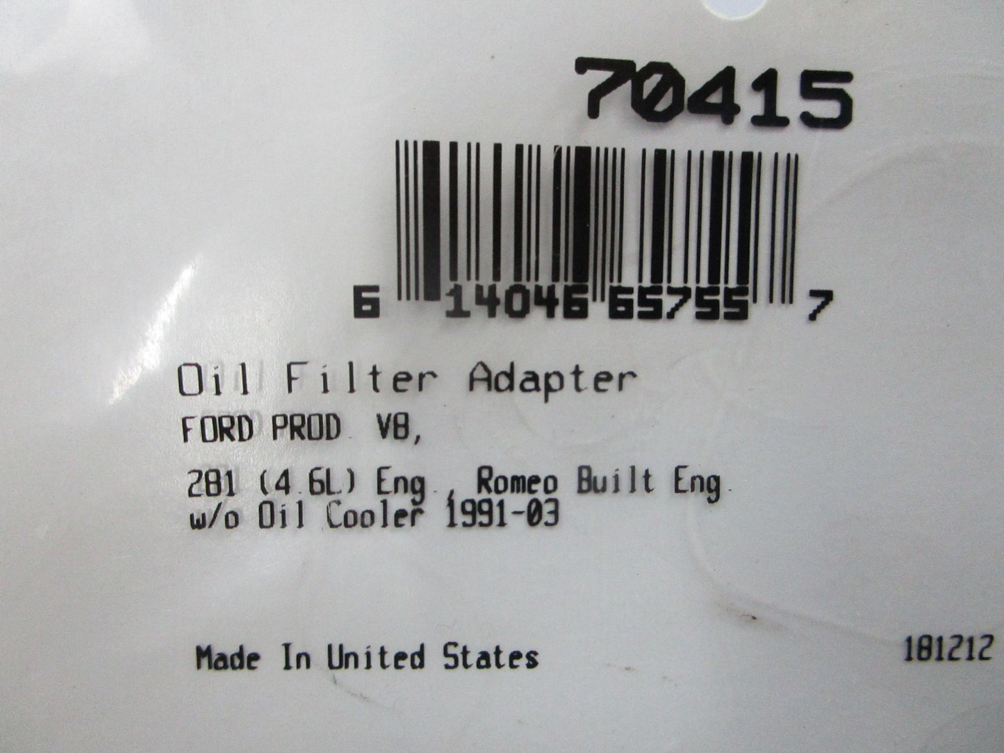 *NEW* 0810 Fel-Pro Oil Filter Adapter Gasket 70415