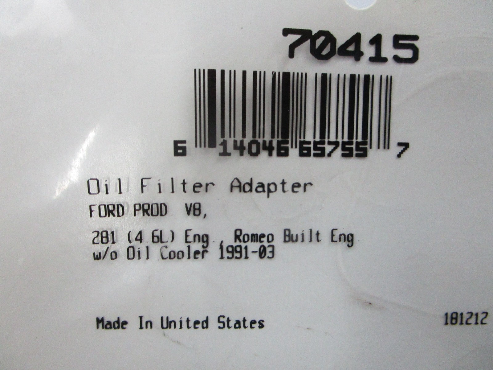 *NEW* 0810 Fel-Pro Oil Filter Adapter Gasket 70415