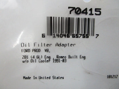 *NEW* 0810 Fel-Pro Oil Filter Adapter Gasket 70415