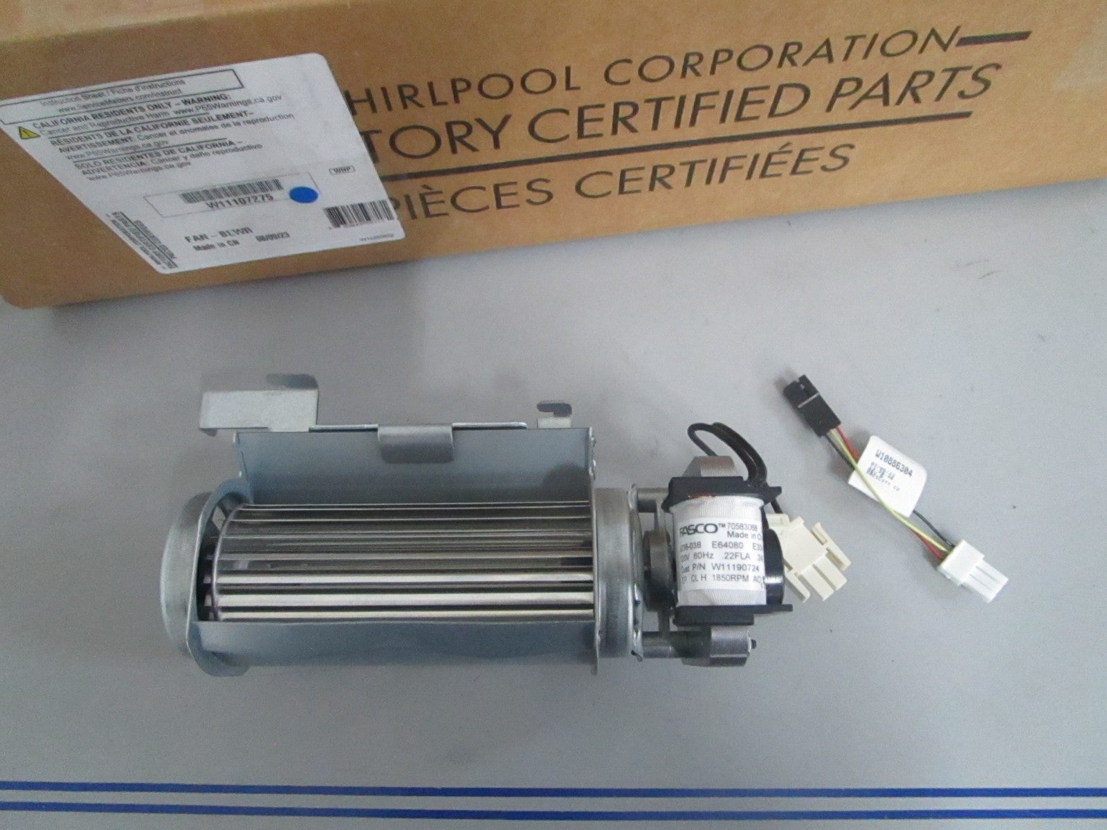 *NEW OEM* 0820 Whirlpool Blower Fan W11107275