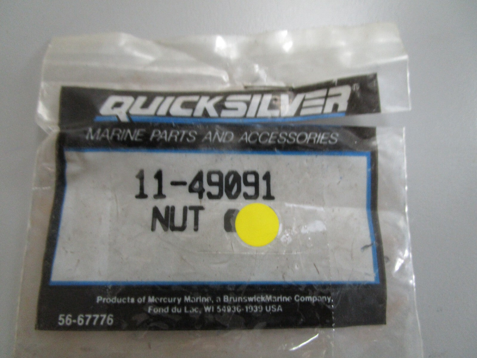 *NEW OEM* (LOT OF 5) 0810 Mercury Quicksilver Nut 11-49091