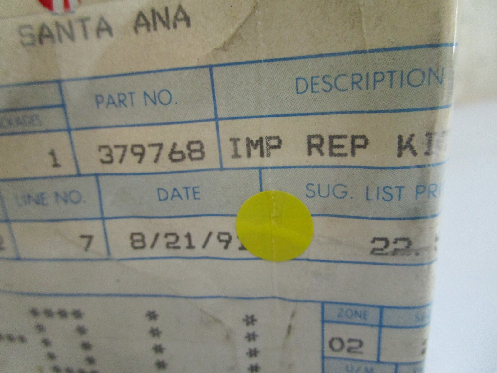 *NEW OEM* 0810 OMC Johnson Evinrude Impeller Repair Kit 379768 0379768