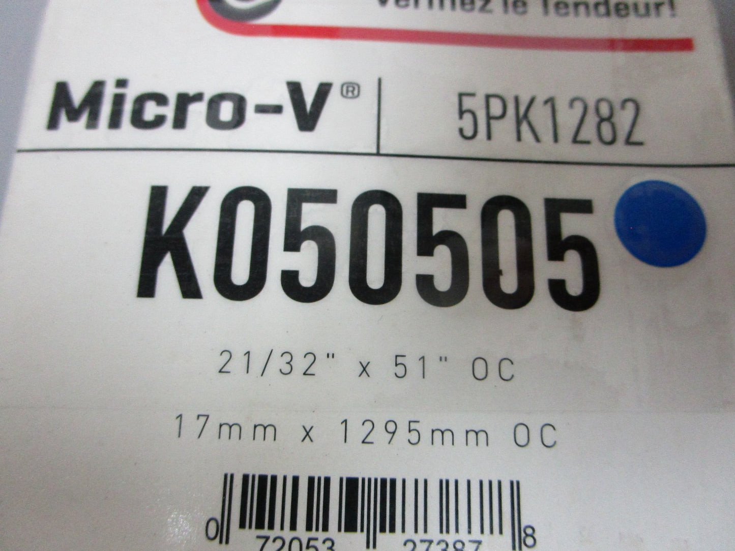 NEW K050505 Gates Micro-V 21/32" x 51" Serpentine Belt 0720