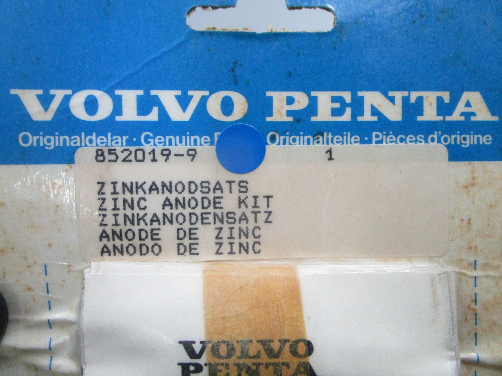 *NEW OEM* 0810 Volvo Penta Zinc Anode Kit 852019-9