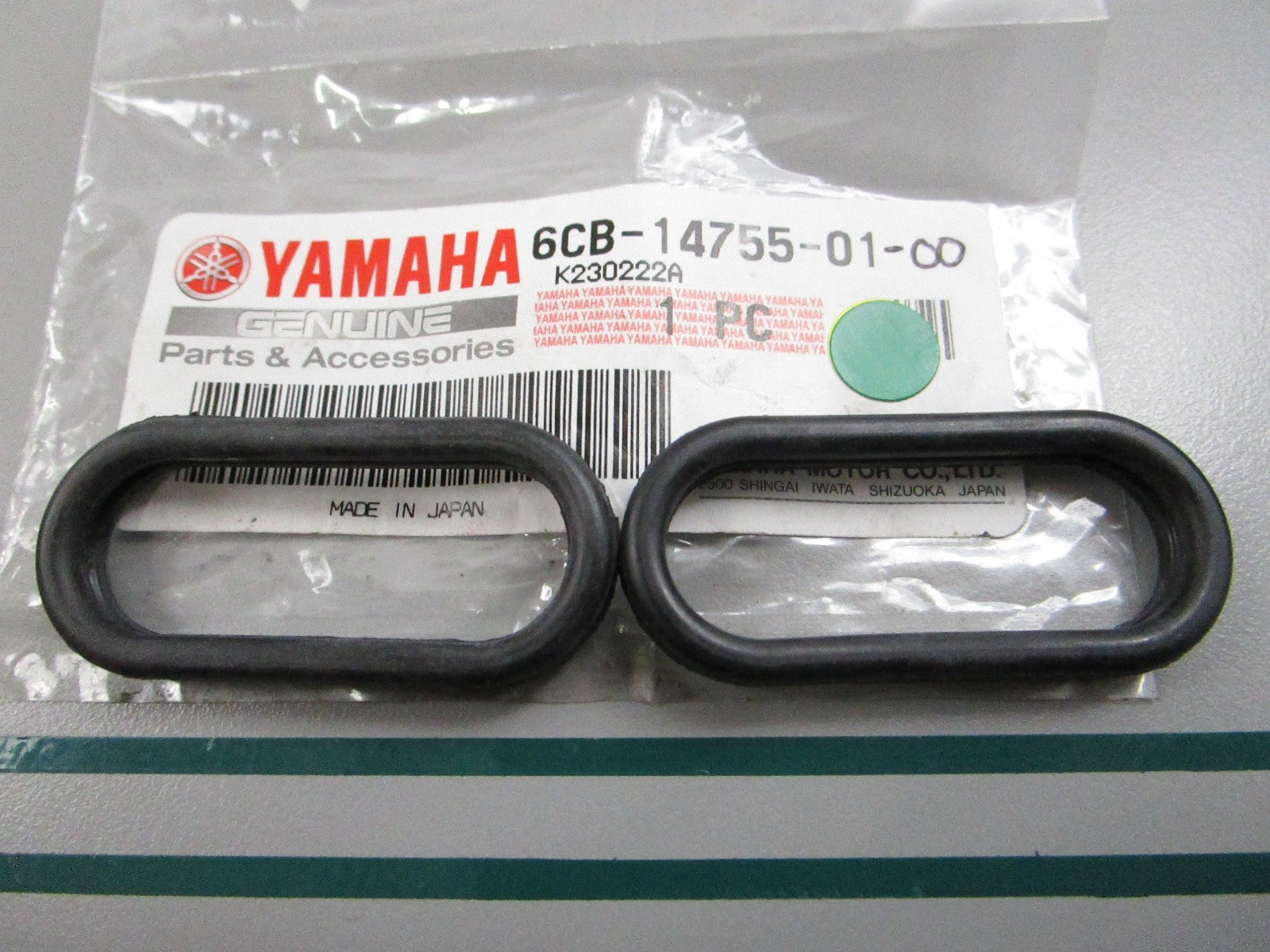 NEW OEM (LOT OF 2) 6CB-14755-01-00 Yamaha Silencer Gasket 0810