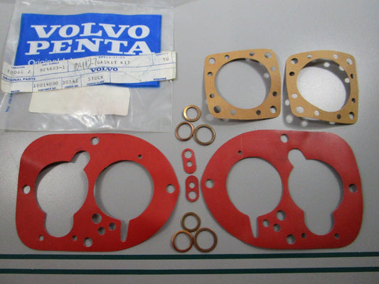 NEW OEM (LOT OF 2) 824803 Volvo Penta Carburetor Gasket Kit 0810