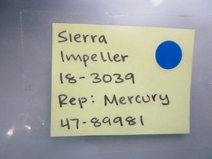 NEW 18-3039 Replaces: Mercury 47-89981 Sierra Impeller 0810