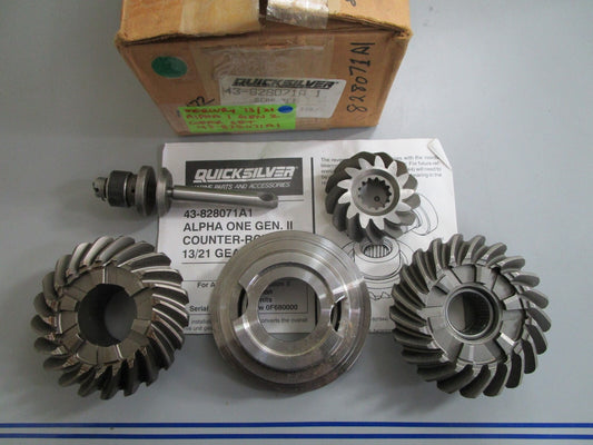 *NEW OEM* 0820 Mercury Quicksilver 13/21 Alpha 1 Gen 2 Gear Set 43-828071A1