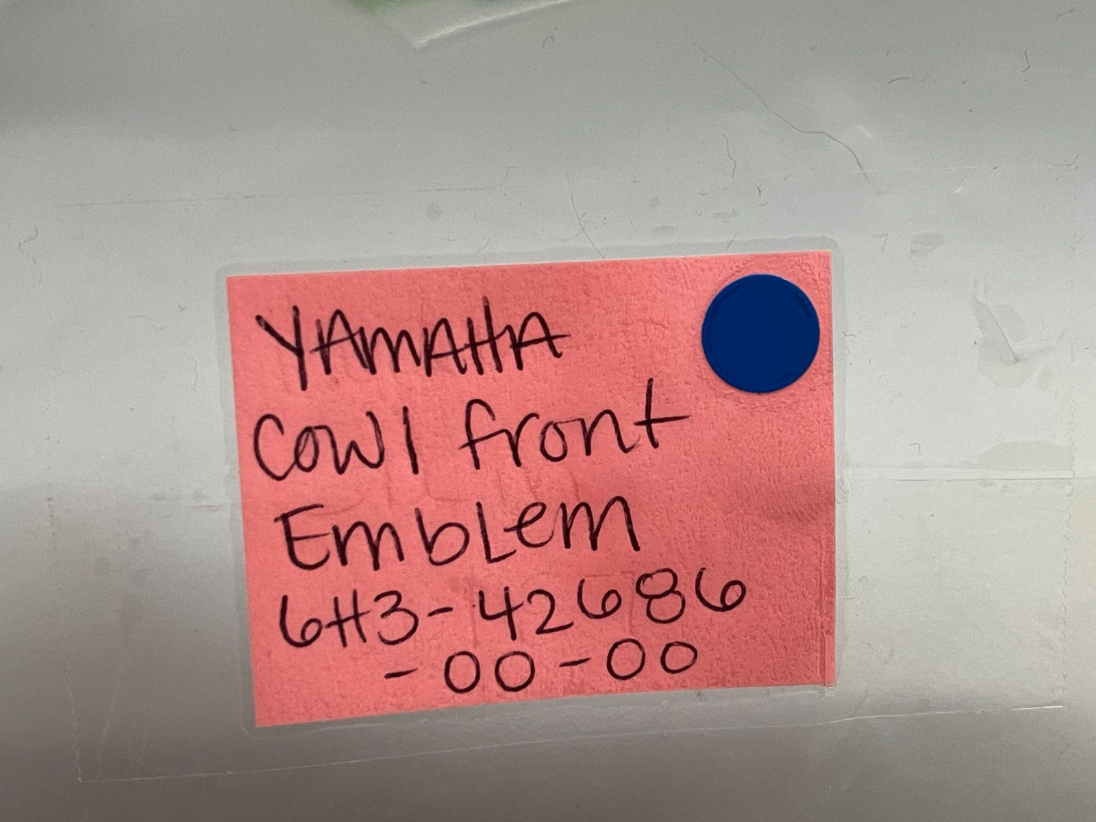 *NEW OEM* 0720 Yamaha Cowl Front Emblem 6H3-42686-00-00