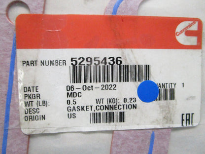 *NEW OEM* 0810 Cummins Connection Gasket 5295436
