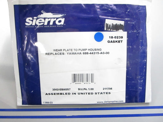 *NEW* 0810 Sierra Gasket 18-0239 Replaces: Yamaha 688-44315-A0-00
