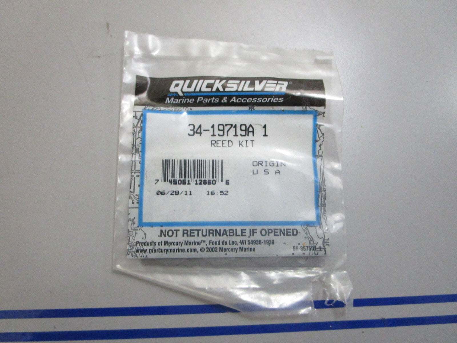 *NEW OEM* 0810 Mercury Quicksilver Reed Kit 34-19719A1