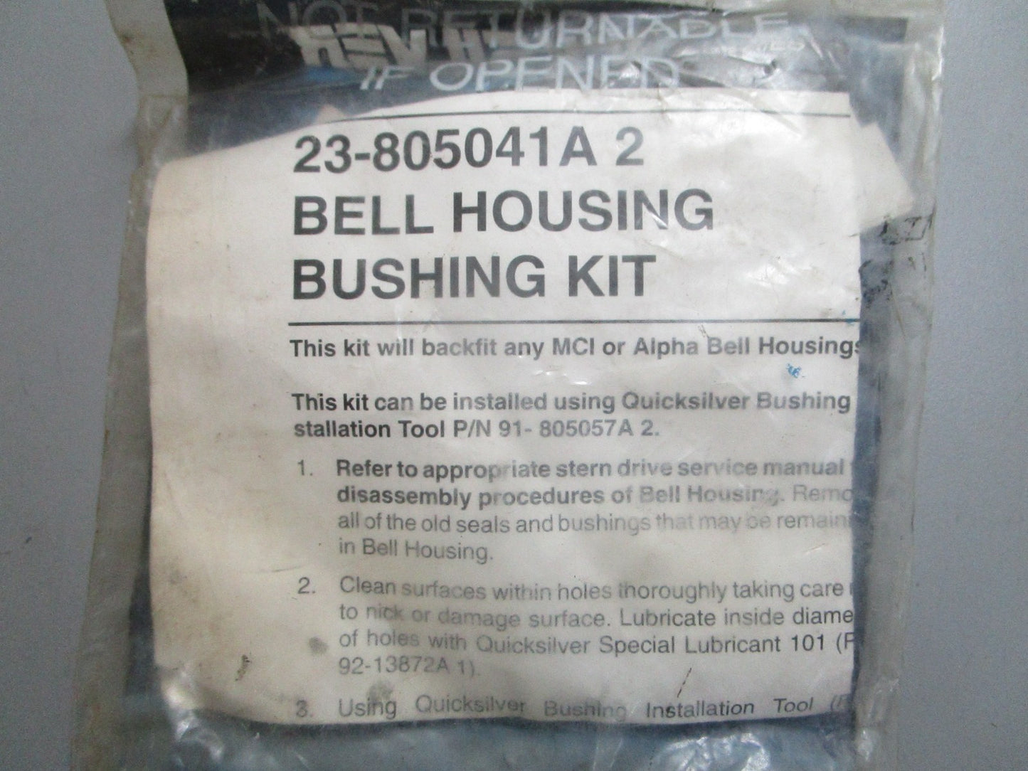 *NEW OEM* 0820 Mercury Quicksilver Bell Housing Bushing Kit 23-805041A2