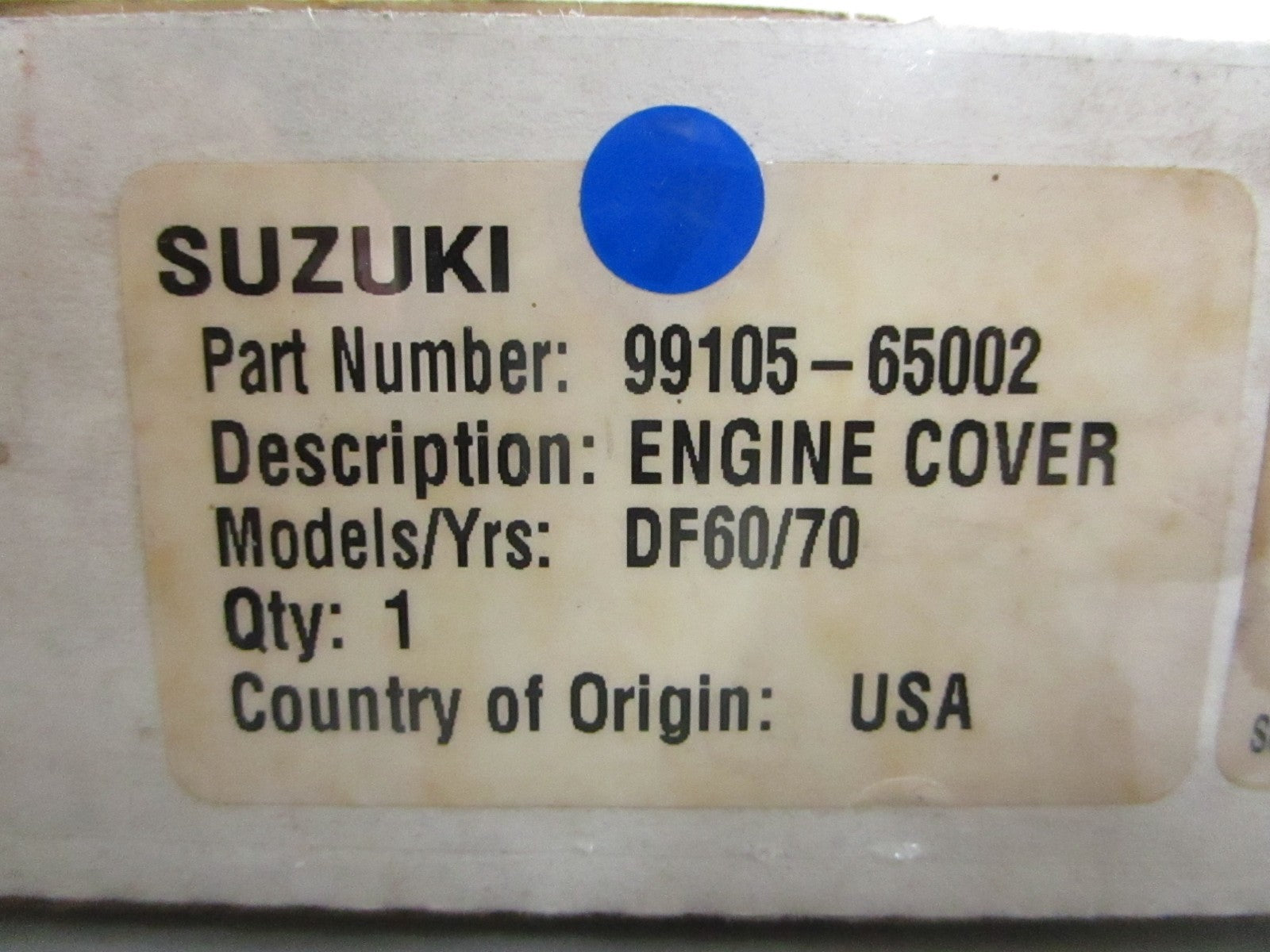 *NEW OEM* 0820 Suzuki DF60/DF70 Engine Cover 99105-65002
