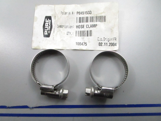 *NEW OEM* (LOT OF 2) 0810 Polaris Hose Clamp 0451533