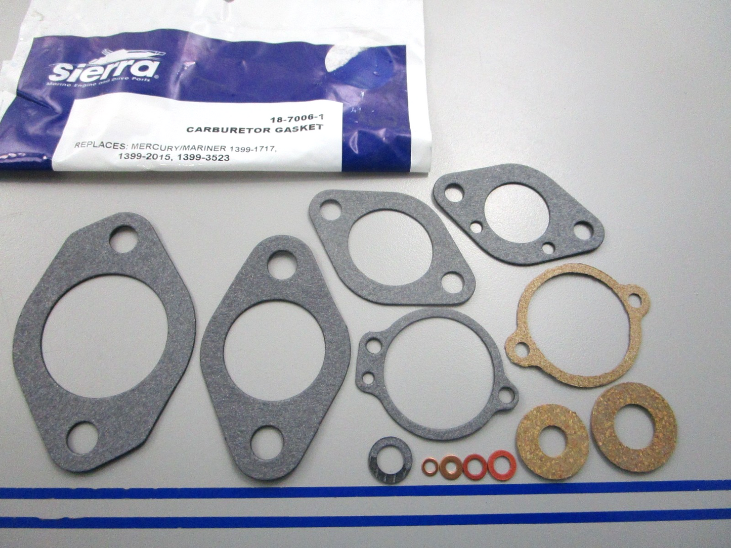 NEW 18-7006-1 Replaces: 1399-1717 1399-2015 Sierra Gasket Kit 0810