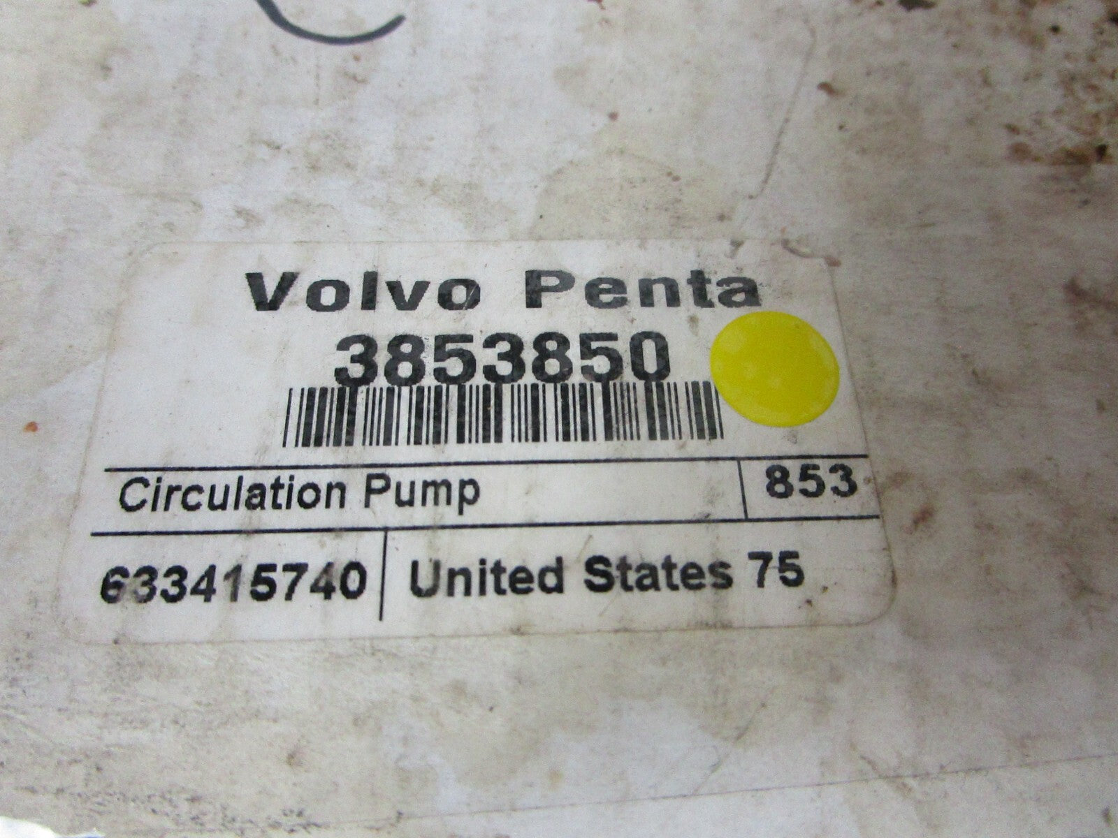 *NEW OEM* 0720 Volvo Penta Circulation Pump 3853850