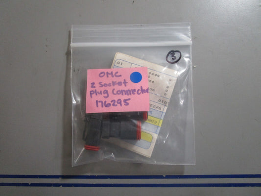 *NEW OEM* 0810 OMC Johnson Evinrude 2 Socket Plug Connector 176295 0176295