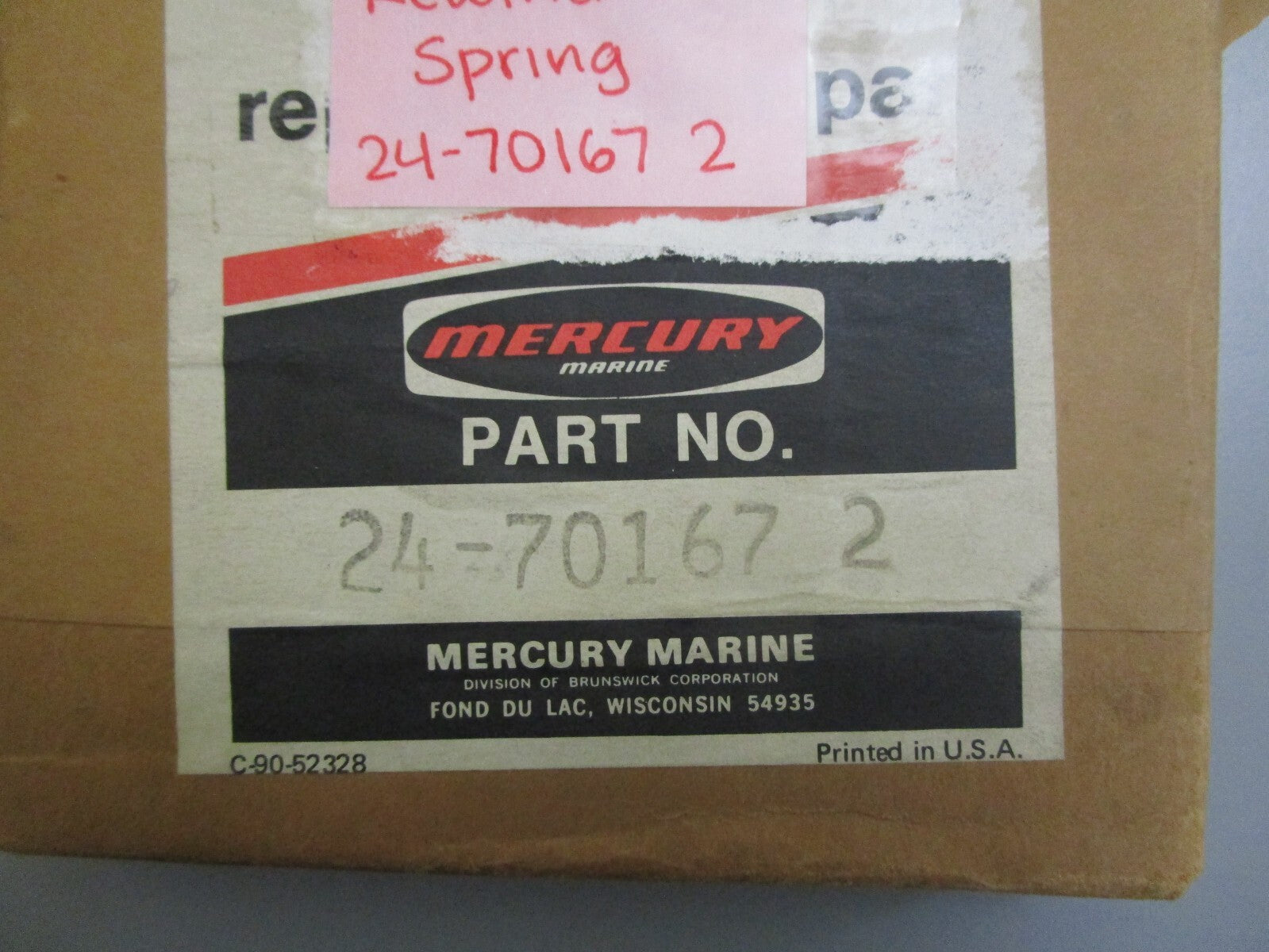 *NEW OEM* (LOT OF 2) 0820 Mercury Quicksilver Rewind Spring 24-70167-2