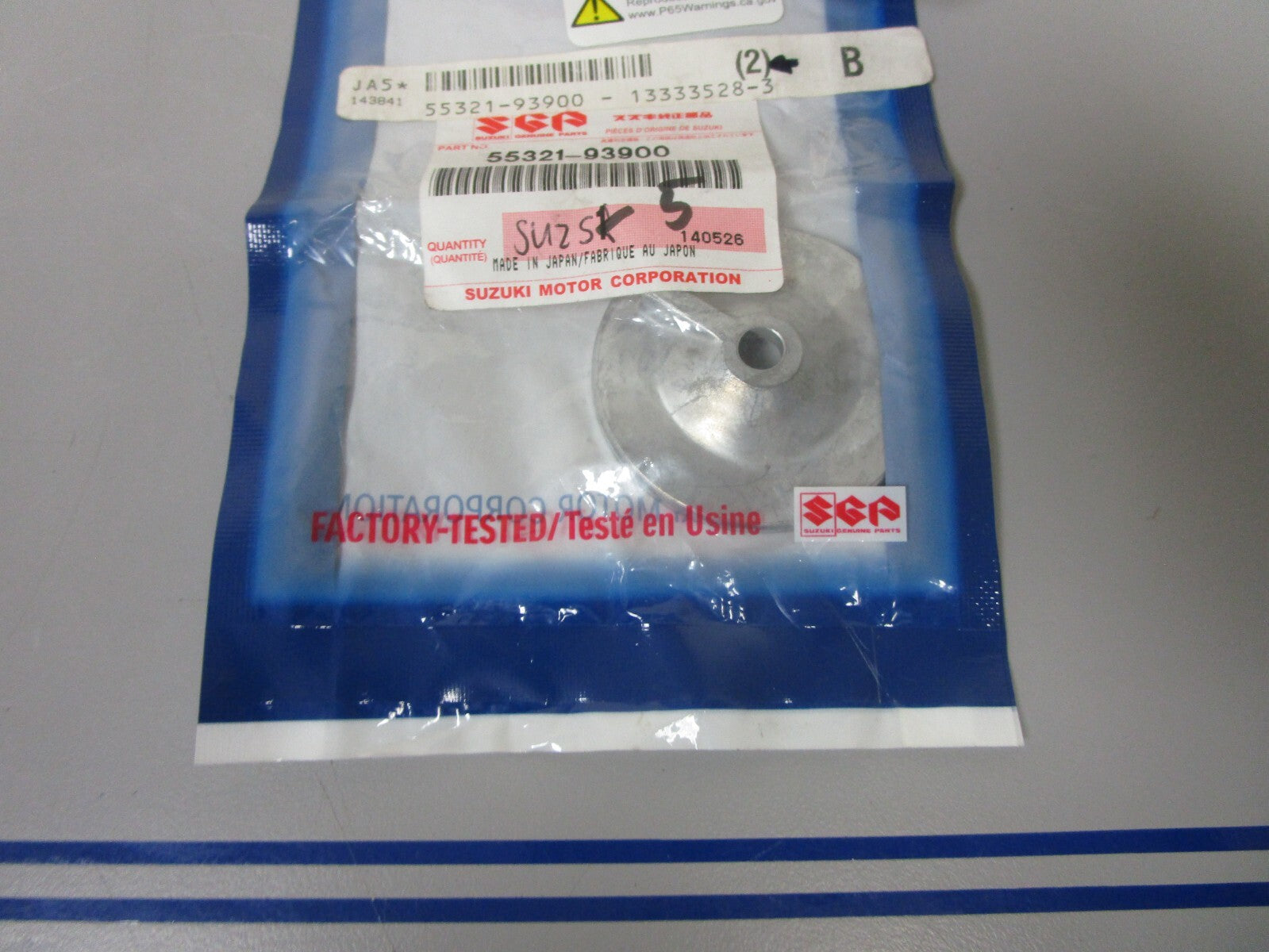 *NEW OEM* 0810 Suzuki Zinc Anode 55321-93900