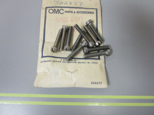 *NEW OEM* (LOT OF 10) 0810 OMC Johnson Evinrude Screw 302677 0302677