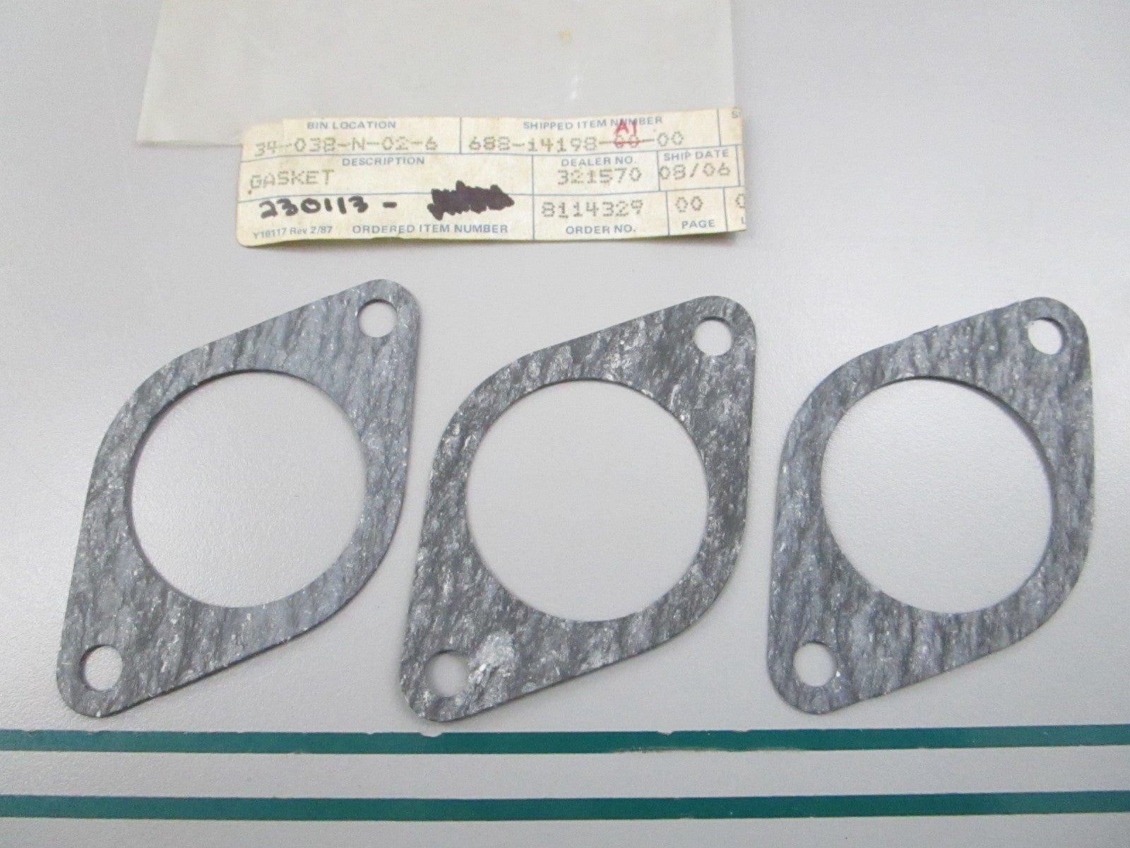 NEW OEM (LOT OF 3) 688-14198-00-00 Yamaha Gasket 0810