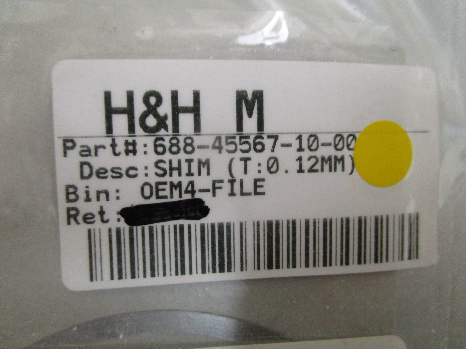 *NEW OEM* 0810 Yamaha (T:0.12MM) Shim 688-45587-10-00