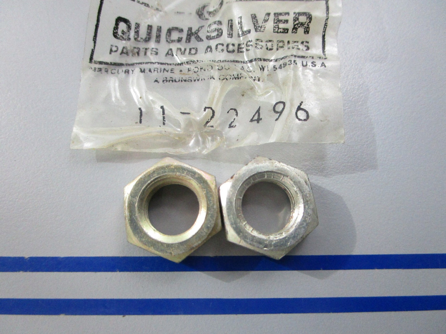 NEW OEM (LOT OF 2) 11-22496 Mercury Quicksilver Nut 0810