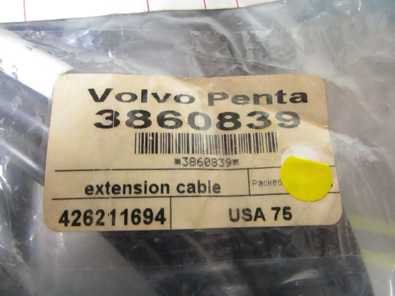 *NEW OEM* 0720 Volvo Penta Extension Cable 3860839