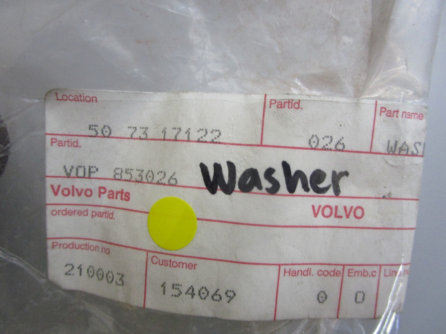 *NEW OEM* 0810 Volvo Penta Washer 853026